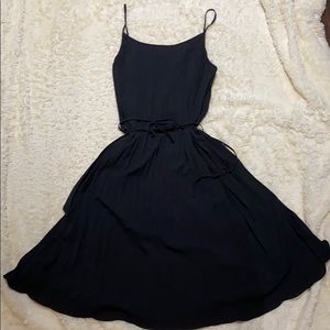 NEW black lined midi dress and belt